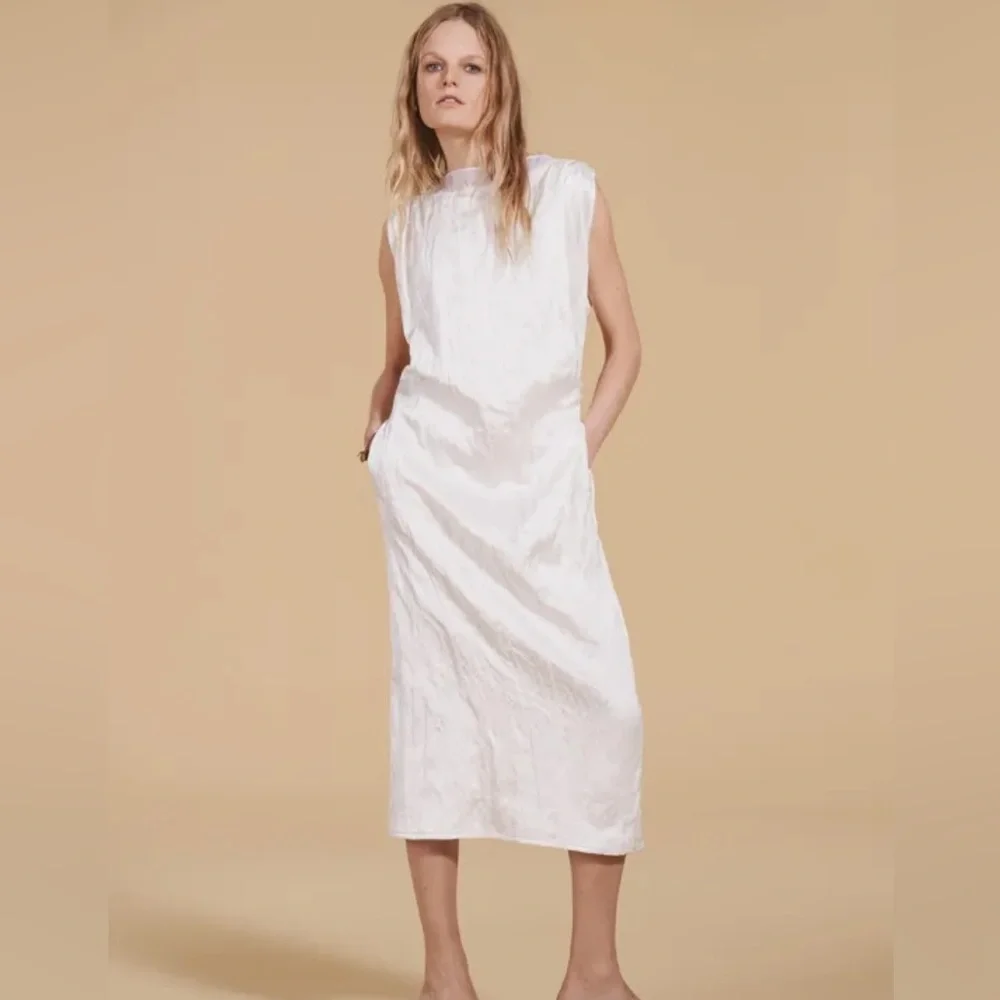 Zara Wrinkled Midi Dress Limited Edition